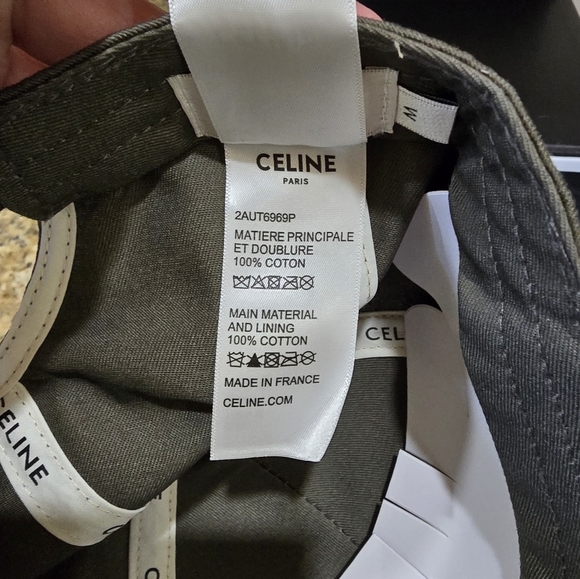 Celine Paris Brown/Grey And White Logo Baseball Cap Hat Size M - Picture 6 of 8